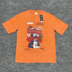Formula 1 Shirt Mens Orange Medium Puma US Grand Prix 2025 Austin Graphic